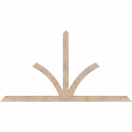 Ekena Millwork Richland Smooth Timber Gable Bracket, Douglas Fir, 84"W x 45"H x 3 1/2"D x 3 1/2"F, 13/12 Pitch GBW084X45X0404RIC00SDF